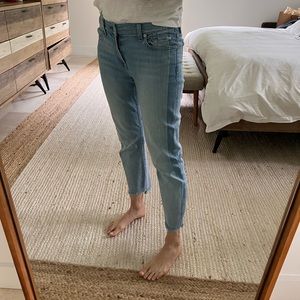 Seven7 Cropped Jeans with Tuxedo Side Stripe Size 28